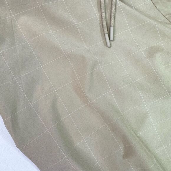 Athleta Brooklyn Textured Jogger Pants Womens 22 Tan Checkered Pockets Pull On - Picture 3 of 10